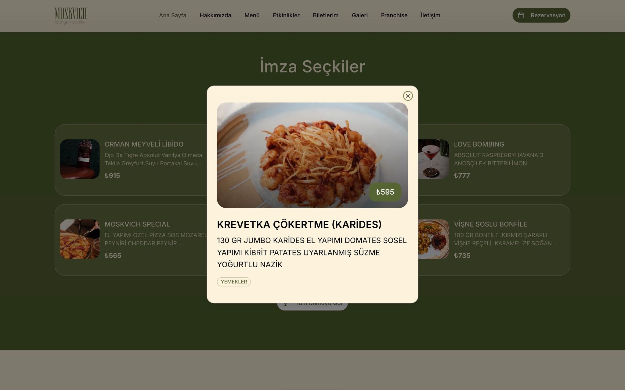 Moskvich Lounge projesi görsel 3 - Web Geliştirme detay