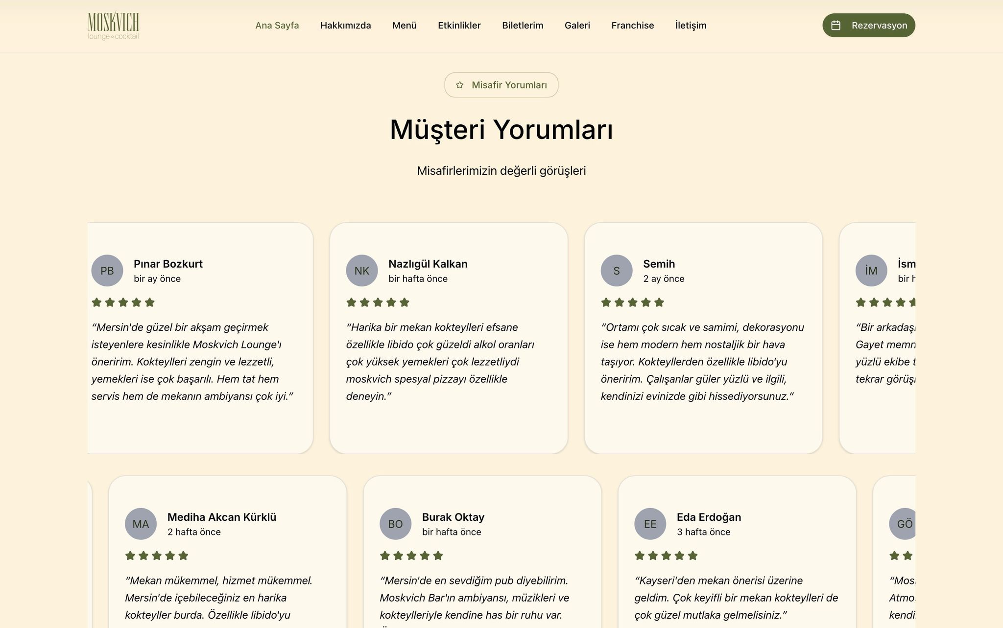 Moskvich Lounge projesi görsel 4 - Web Geliştirme detay